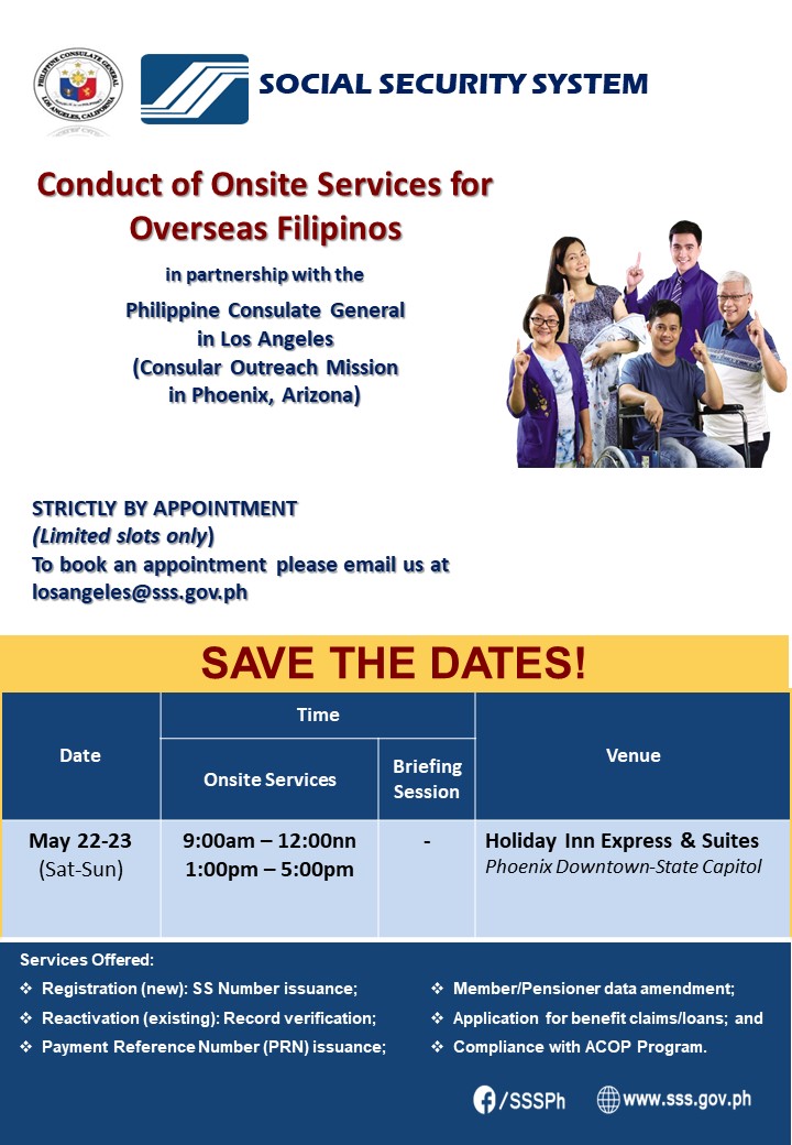 Outreach Schedule Philippine Consulate General Los Angeles California